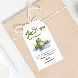 Lustige Frosch-Themen-Geburtstagsfeier Danke Geschenkanhänger