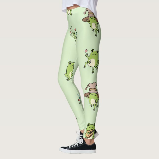 Lustige Frösche auf Achse Leggings (Links)
