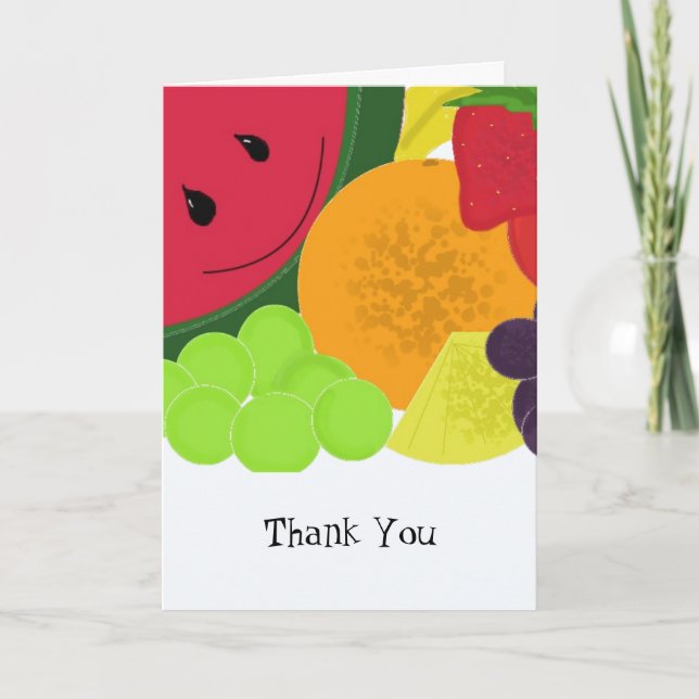 Lustige Fruitexplosion Danke (Vorderseite)