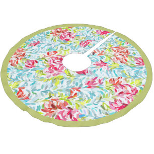 Lustige funky Sommerfarben, Spritztechnik-Kunst Polyester Weihnachtsbaumdecke