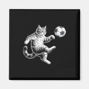 Lustige Fußball-Katze Männer Frauen Kinder Magnet