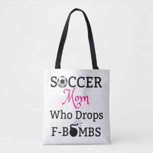 Lustige Fußball-Mama, die F-Bomben fallenläßt Tasche