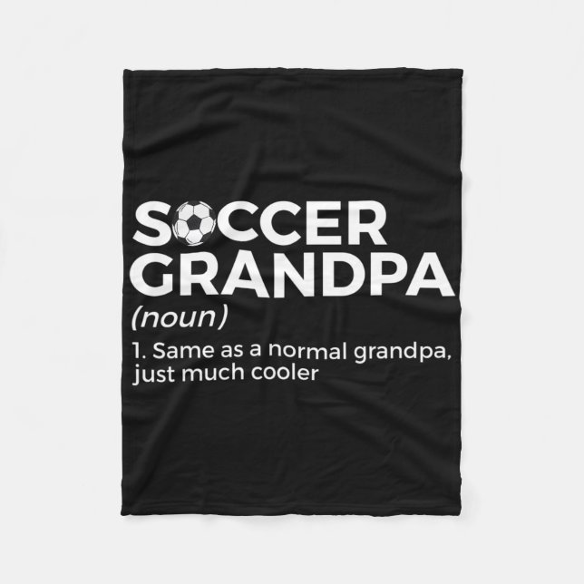Lustige Fußball-Opa-Definition  Fleecedecke (Vorderseite)