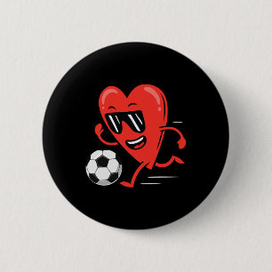 Lustige Fußball Valentinstag Herz Jungen Männer Sp Button