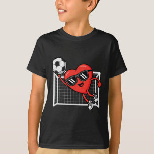 Lustige Fußball Valentinstag Herz Jungen Männer Sp T-Shirt
