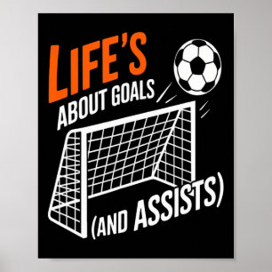 Lustige Fußball-Zitat Lebensziele Ists Motivation Poster
