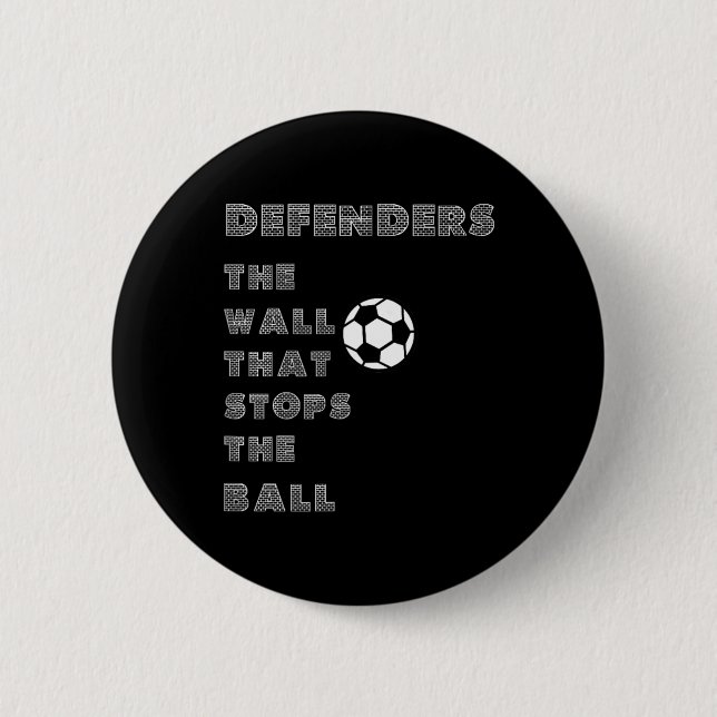 Lustige Fußball-Zitate - Verteidigerwall, der das Button (Vorderseite)