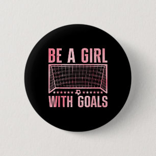 Lustige Fußballkunst für Frauen Mädchen Fußballspi Button