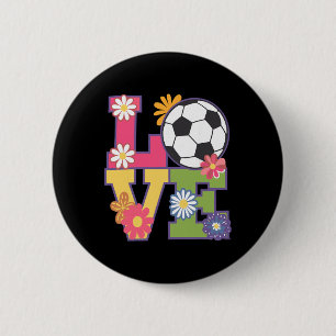 Lustige Fußballkunst für Frauen Mädchen Fußballspi Button