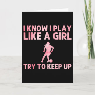 Lustige Fußballkunst für Frauen Mädchen Fußballspi Karte