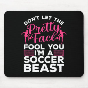 Lustige Fußballkunst für Frauen Mädchen Fußballspi Mousepad
