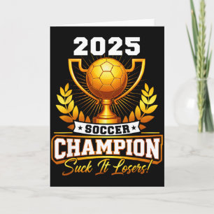 Lustige Fußballmeister 2025 Trophäe  Karte