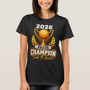 Lustige Fußballmeister 2026 Trophäe T-Shirt
