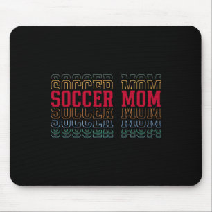 Lustige Fußballmutter, mehrschichtiger Text Mutter Mousepad