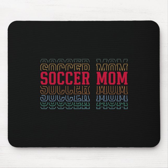 Lustige Fußballmutter, mehrschichtiger Text Mutter Mousepad (Vorne)