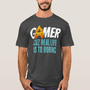 Lustige Gamer-Definition Controller Flammen Gaming T-Shirt