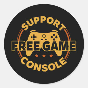Lustige Gamer-Konsole-Protest-Gaming Runder Aufkleber