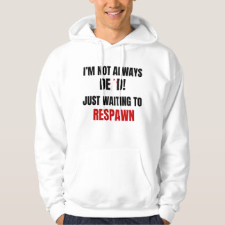 Lustige Gamer-Respawn-Spruch Schwarz Rot Hoodie
