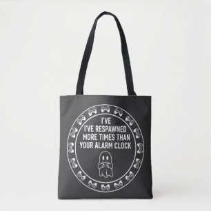 Lustige Gamer Respawn Zitat Gaming Humor Design Tasche