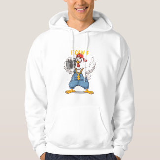 Lustige Gangsta-Hühnchen-Kapuzenjacke F CAW F Hip- Hoodie