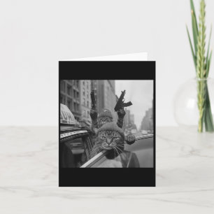 Lustige Gangster-Katze-Thug-Meme-Street-Liebhaber- Karte