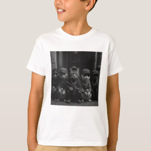 Lustige Gangster-Katzen-Straßendesign T-Shirt