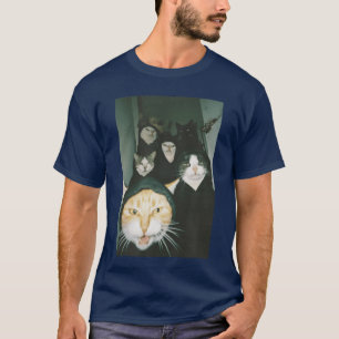 Lustige Gangster-Katzenkuschel-Blick-Starre-Katzen T-Shirt