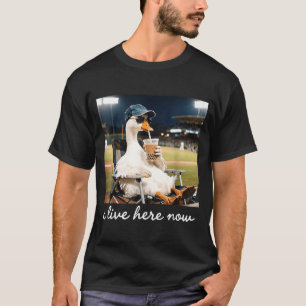 Lustige Gans Ballfeld Baseballfeld Ich lebe hier T-Shirt