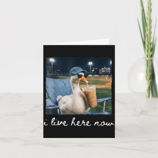 Lustige Gans Ente Lebt Hier Baseball Baseballfeld Karte