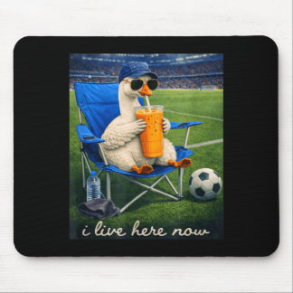 Lustige Gans Fußball Ich Wohne Hier Jetzt Mousepad