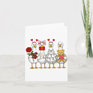 Lustige Gans Glückliche Valentinsgans Niedliche He Karte