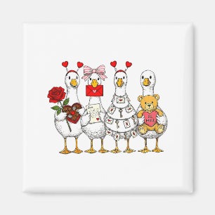 Lustige Gans Glückliche Valentinsgans Süße Herzlie Magnet