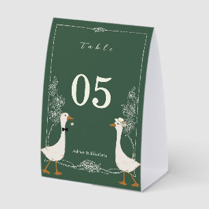 Lustige Gans Hochzeit Benutzerdefinierte Namen Rus Tischaufsteller