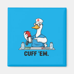 Lustige Gans Krankenschwester Manschetten Magnet