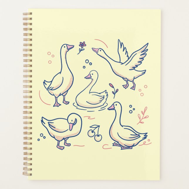 Lustige Gans-Muster Planer (Vorderseite)