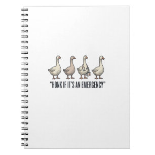 Lustige Gans Not-Hupen Vintage-Shirt-Design_1 Notizblock
