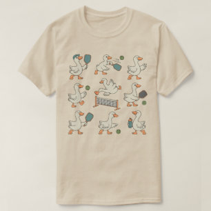 Lustige Gans Pickleball Süße Cartoon-Gans Spie T-Shirt