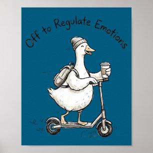 Lustige Gans Psychologe geht los Poster