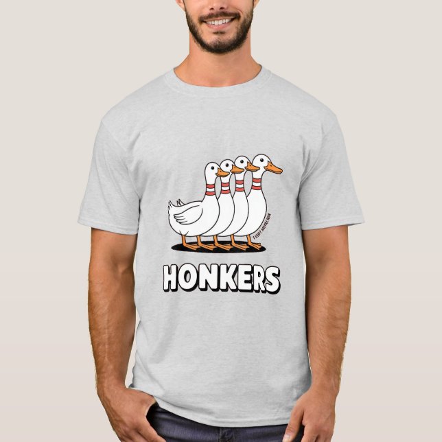 Lustige Gänse Gans Meme T-Shirt (Vorderseite)