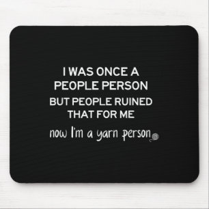 Lustige Garnperson Stricken Häkeln Humor Geschenk Mousepad