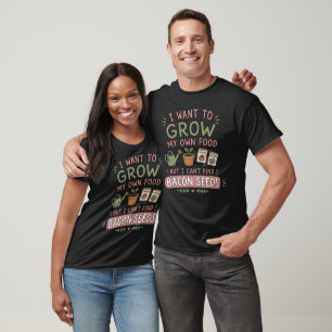 Lustige Gartenarbeit Bacon-Liebhaber Gemüsegarten- T-Shirt