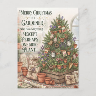 Lustige Gärtner-Weihnachtsgruß-Design Postkarte