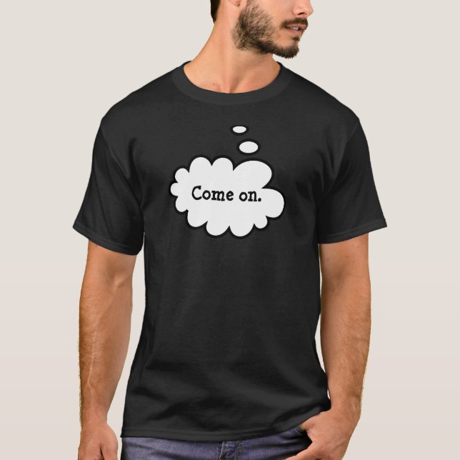 Lustige Gedanken-Blasen T-Shirt (Vorderseite)