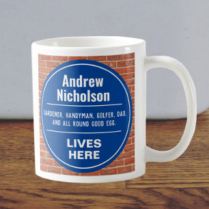 Lustige Gedenk Wandtafel Kaffeetasse
