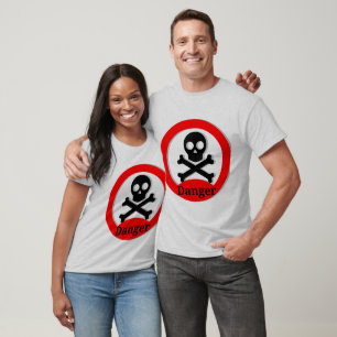 Lustige Gefahr Totenkopf Passende T-Shirts für Paa