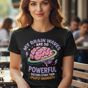 Lustige Gehirnwellen Epilepsie-Bewusstsein Tri-Blend Shirt
