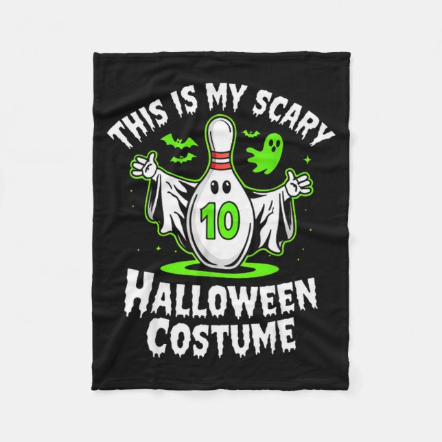 Lustige Geist Bowling Liga Team Halloween Humor De Fleecedecke (Vorderseite)