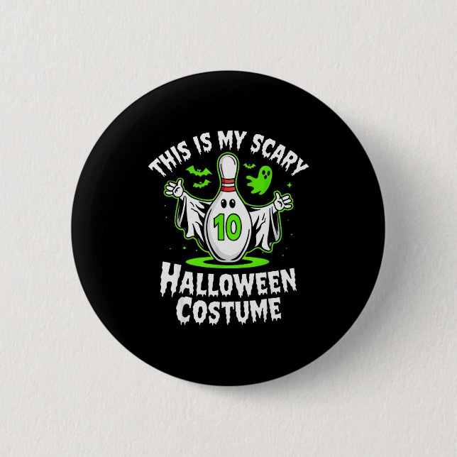 Lustige Geister-Bowling-Liga-Team-Halloween-Humor  Button (Vorderseite)