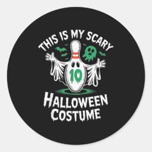 Lustige Geister-Bowling-Liga-Team-Halloween-Humor  Runder Aufkleber