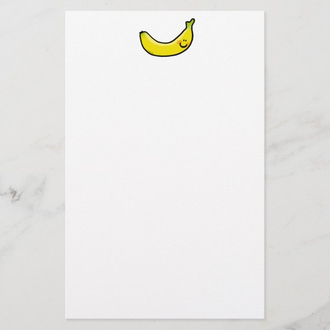 Lustige gelbe Banane Briefpapier (Vorderseite)